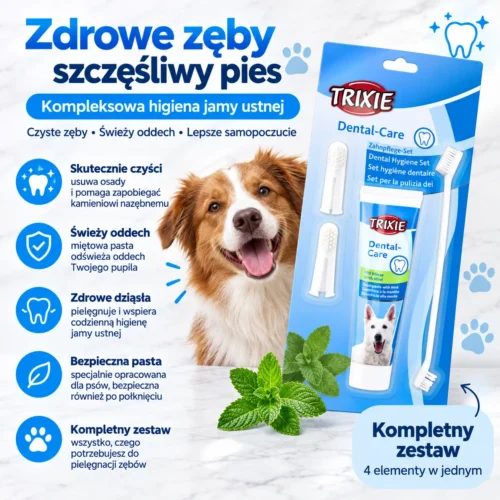 Zestaw Do Mycia Zębów dla Psa TRIXIE 4 w 1